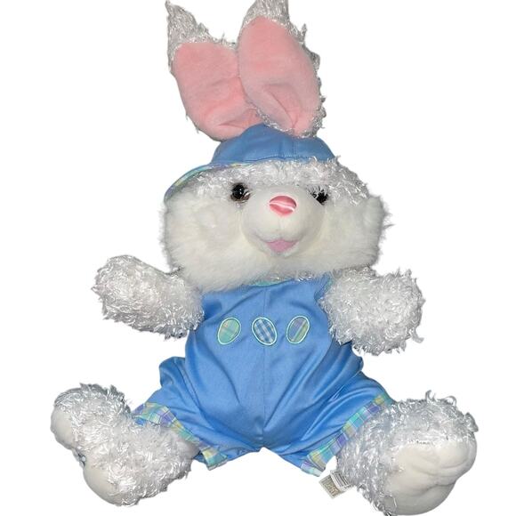 Dan Dee Plush Bunny Rabbit 2008 Stuffed Animal Baseball Cap Nursery Gift Dog 20" - Picture 1 of 12